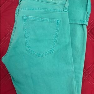 Current/Elliott Green Jeans with Cuffs